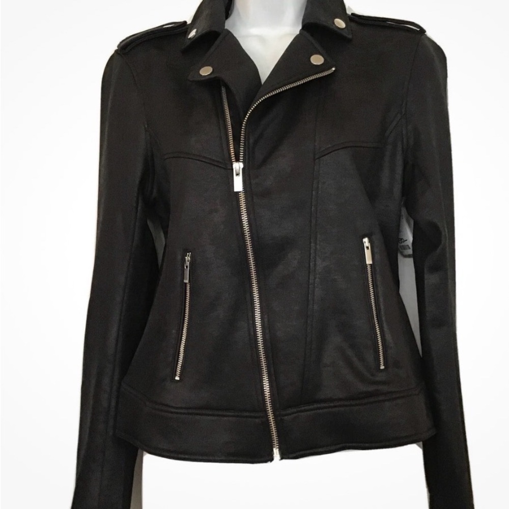 The Kooples Black Jacket with Silver Accents